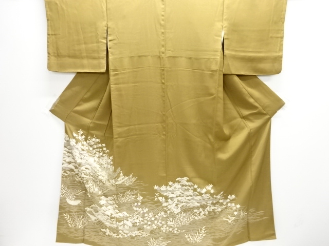 JAPANESE KIMONO / IRO-TOMESODE / EMBROIDERY / SHOCHIKUBAI